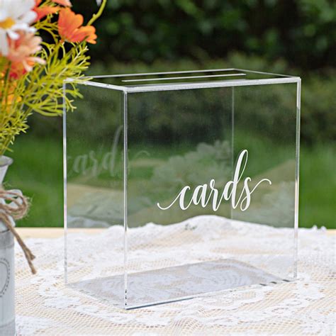 metal glass gift box for wedding card|acrylic wedding card box.